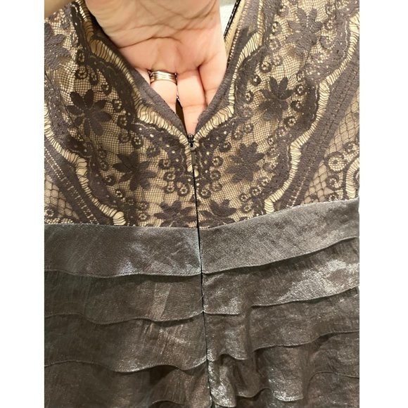 ADRIANNA PAPELL A-Line Ruffle Cockatil Dress - Picture 7 of 7